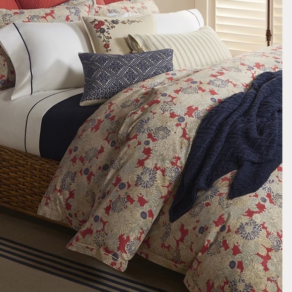 Ralph Lauren NWT Full/Queen Remy Floral 100% Cotton Duvet Cover 92”x96” $355 - Picture 12 of 12